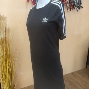 Adidas Black Tee Dress with White Accents